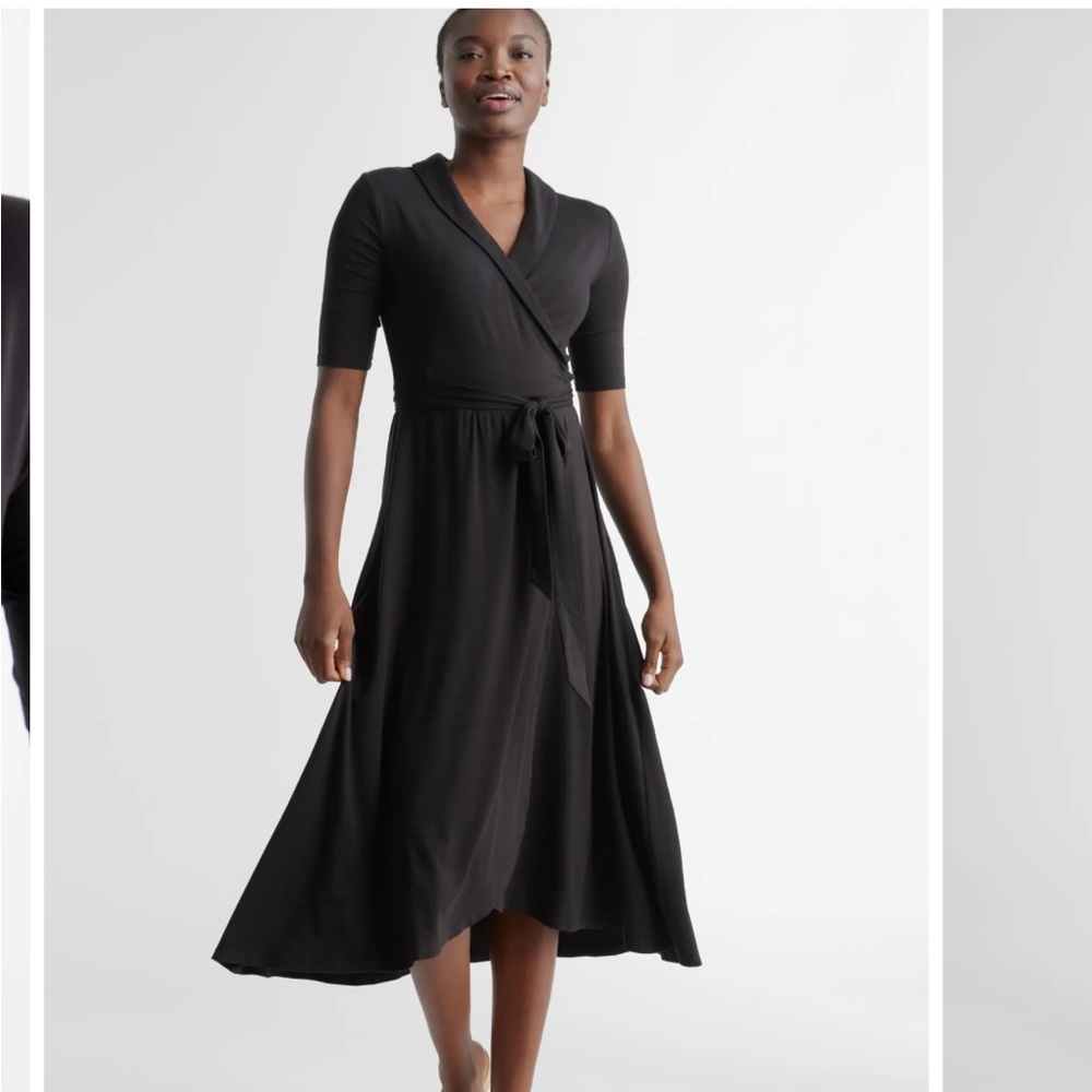 Tencel Jersey Midi Wrap Dress
